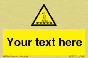 Custom warning artificial waterfall